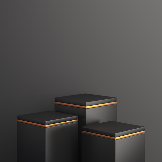 Premium Photo | Black friday sale podium mockup, 3d rendring