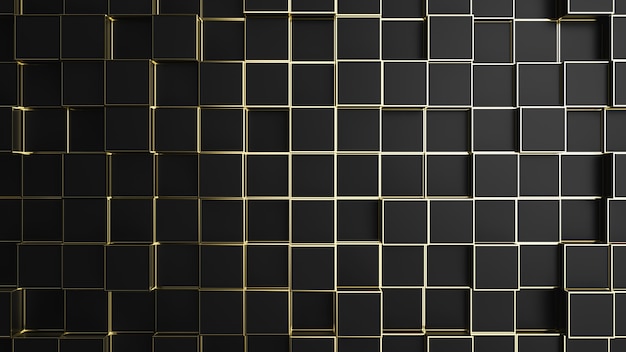 Premium Photo | Black and gold edge background texture.