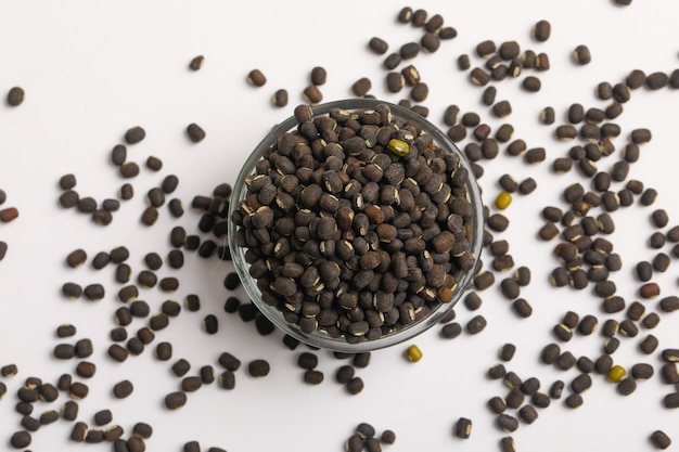 Premium Photo | Black gram seed or udad beans in bowl