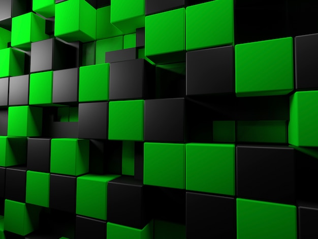 Premium Photo | Black and green background, 3d rendering