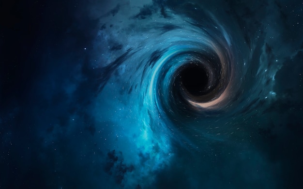 ブラックホール 抽象的な空間の壁紙 星 星雲 銀河 惑星で満たされた宇宙 プレミアム写真