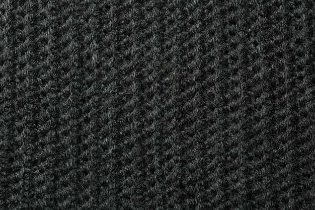 Premium Photo Black Knitted Wool Texture Can Use As Background