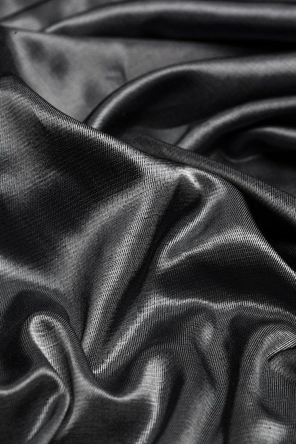 Premium Photo | Black silk fabric background