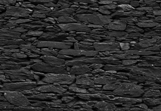 Free Photo Black stone  stucco pattern 
