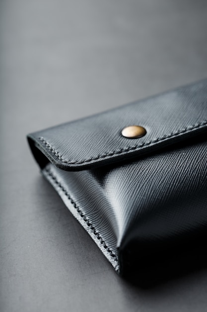 black leather wallet