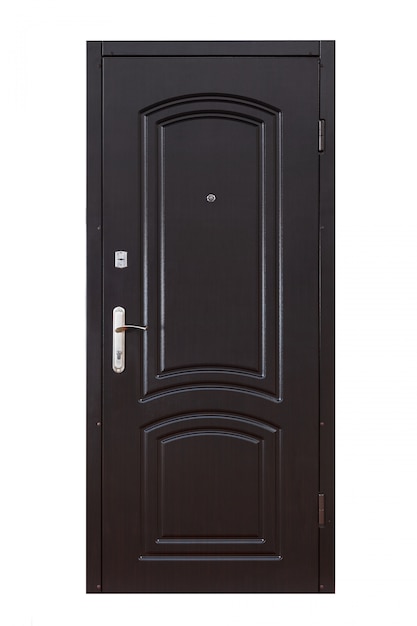 Premium Photo | Black wooden closed door