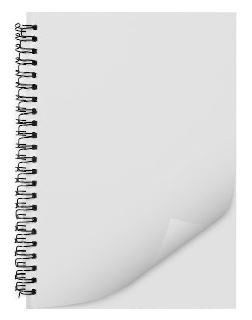 Premium Photo | Blank background. paper spiral notebook isolated on whit