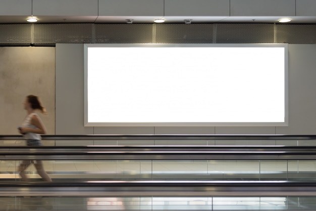 Download Blank billboard mockup in the airport | Premium Photo