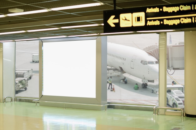 Download Blank billboard mockup in the airport | Premium Photo