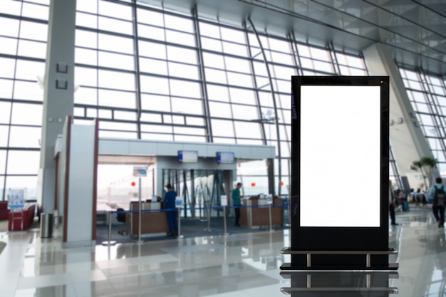 Download Blank billboard mockup in the airport | Premium Photo