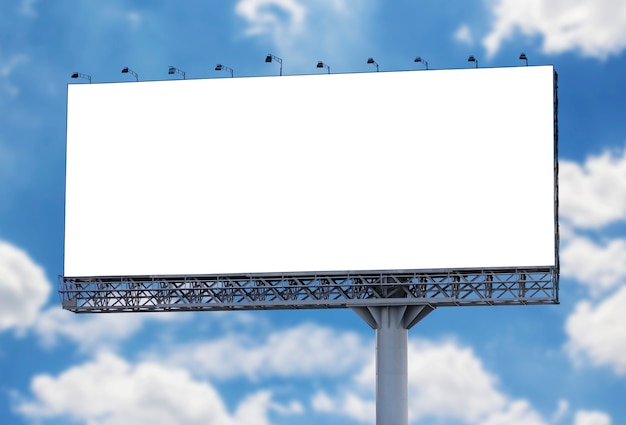 Download Blank billboard with blue sky Photo | Premium Download