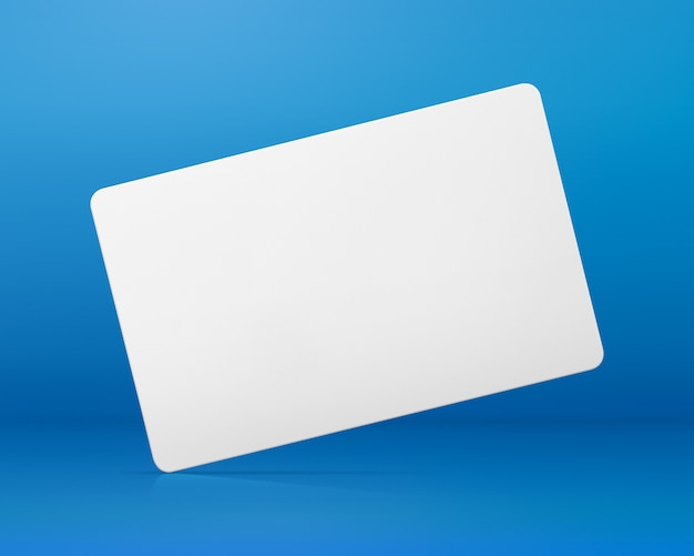 Premium Photo Blank Card On Blue Background Blank Name For Design