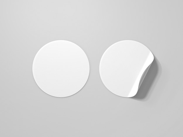 Download Premium Photo | Blank curled sticker mockup