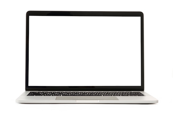 Premium Photo | Blank form of laptop computer frame with white ...