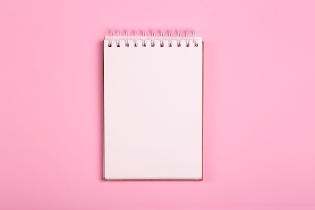 Premium Photo | Blank notepad or notebook on a pink background. space ...