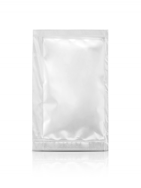 Premium Photo | Blank packaging foil sachet isolated
