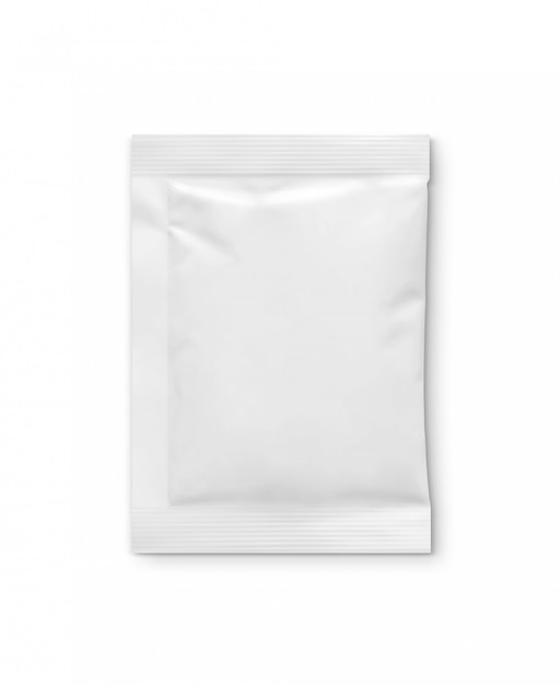 Premium Photo | Blank packaging paper sachet isolated with clipping path