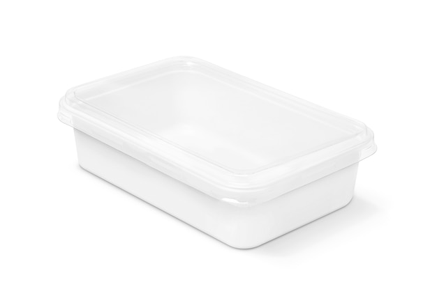 Premium Photo | Blank packaging plastic box for food isolated