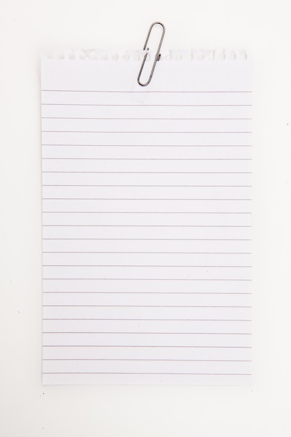 Premium Photo | Blank page with grey paperclip