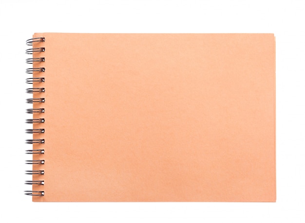 Premium Photo | Blank Spiral Notebook Isolated On White With Clipping Path