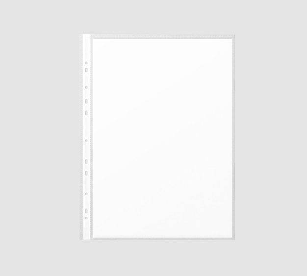Download Blank white a4 paper sheet in transparent plastic sleeve ...