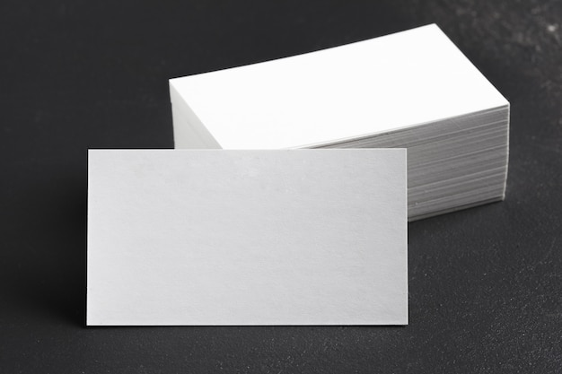 Download Blank white business cards mockup Photo | Premium Download