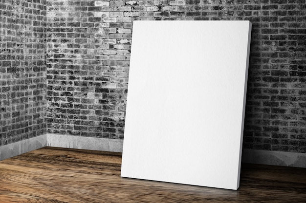 Blank white canvas frame Premium Photo
