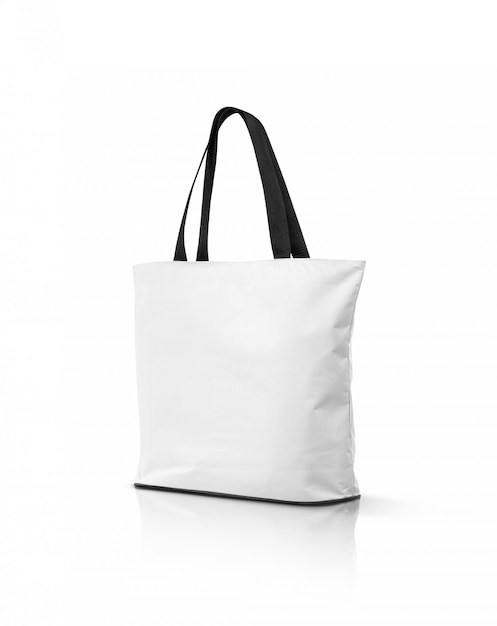 black and white canvas bag