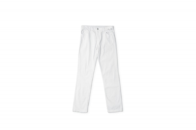 Premium Photo | Blank white pants lying, front view