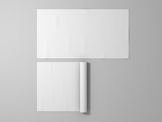 Download Blank white rubber sport mat mockup, isolated | Premium Photo