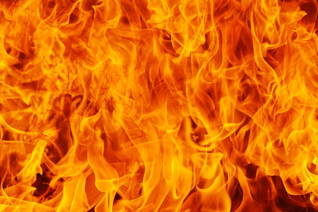 燃える炎の背景とテクスチャ プレミアム写真