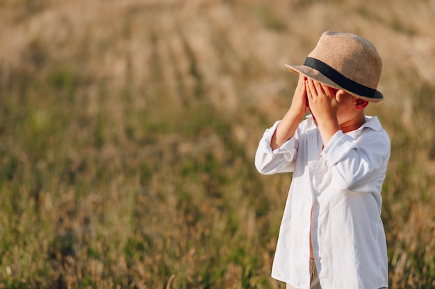 little boy straw hats