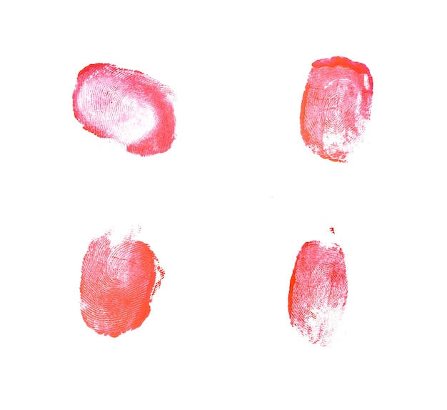 Premium Photo Bloody Fingerprint Isolated On A White Background   Bloody Fingerprint Isolated White Background 153912 5893 