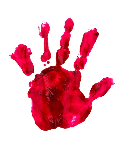 bloody print of a hand free vector graphic