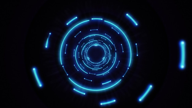 Premium Photo | Blue abstract light circles seamless looping animation ...