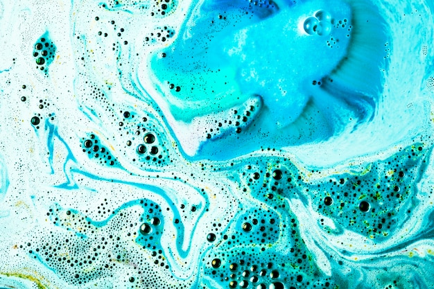 Free Photo | Blue body care bubble bath bomb background