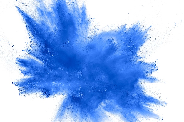 Premium Photo | Blue color powder explosion