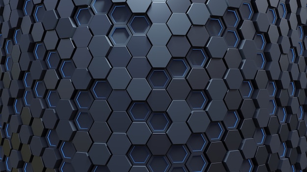 blue hexagon