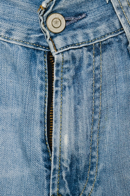Free Photo | Blue jeans zipper close-up