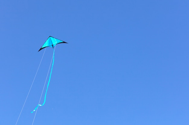 Premium Photo Blue kite flying