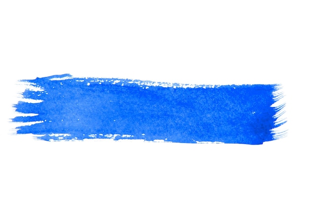 Premium Photo | Blue paint brush stroke texture watercolor spot blotch ...