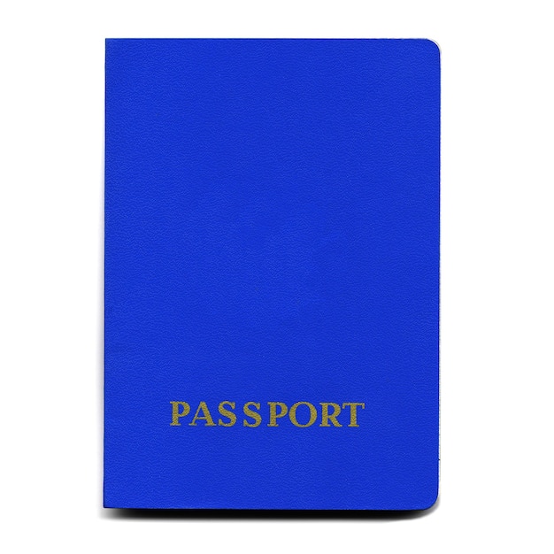 Premium Photo | Blue passport isolated over white