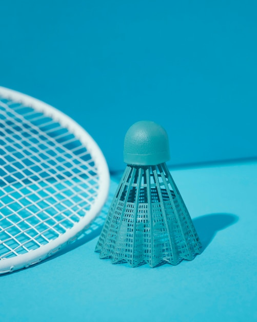 blue shuttlecock