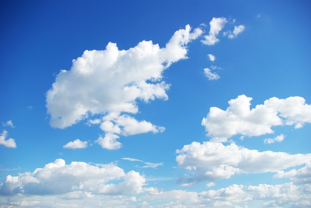 Premium Photo | Blue sky background with tiny clouds