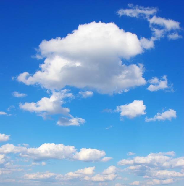 Premium Photo | Blue sky background with tiny clouds