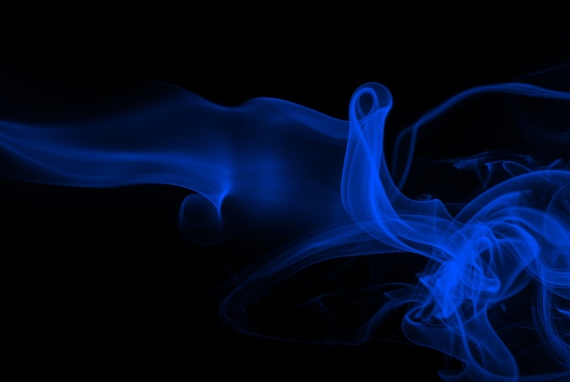 Premium Photo Blue Smoke Abstract On Black Background Darkness Concept