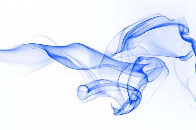 Premium Photo | Blue smoke abstract on white background