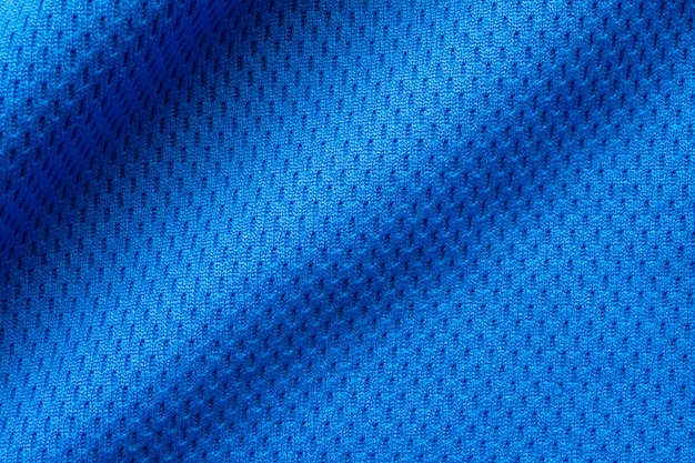 Premium Photo | Blue sports clothing fabric football shirt jersey texture