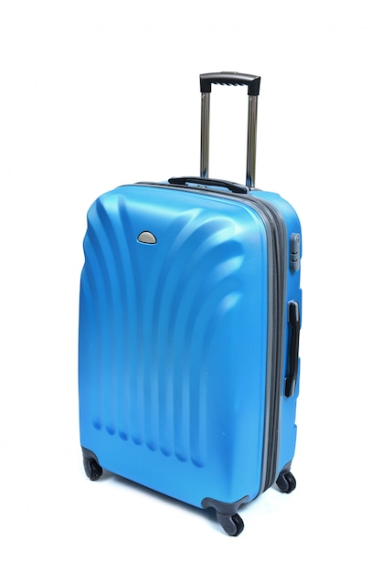 baby blue suitcase