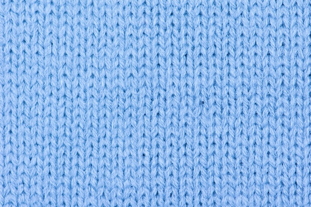 Premium Photo | Blue wool knitted background.